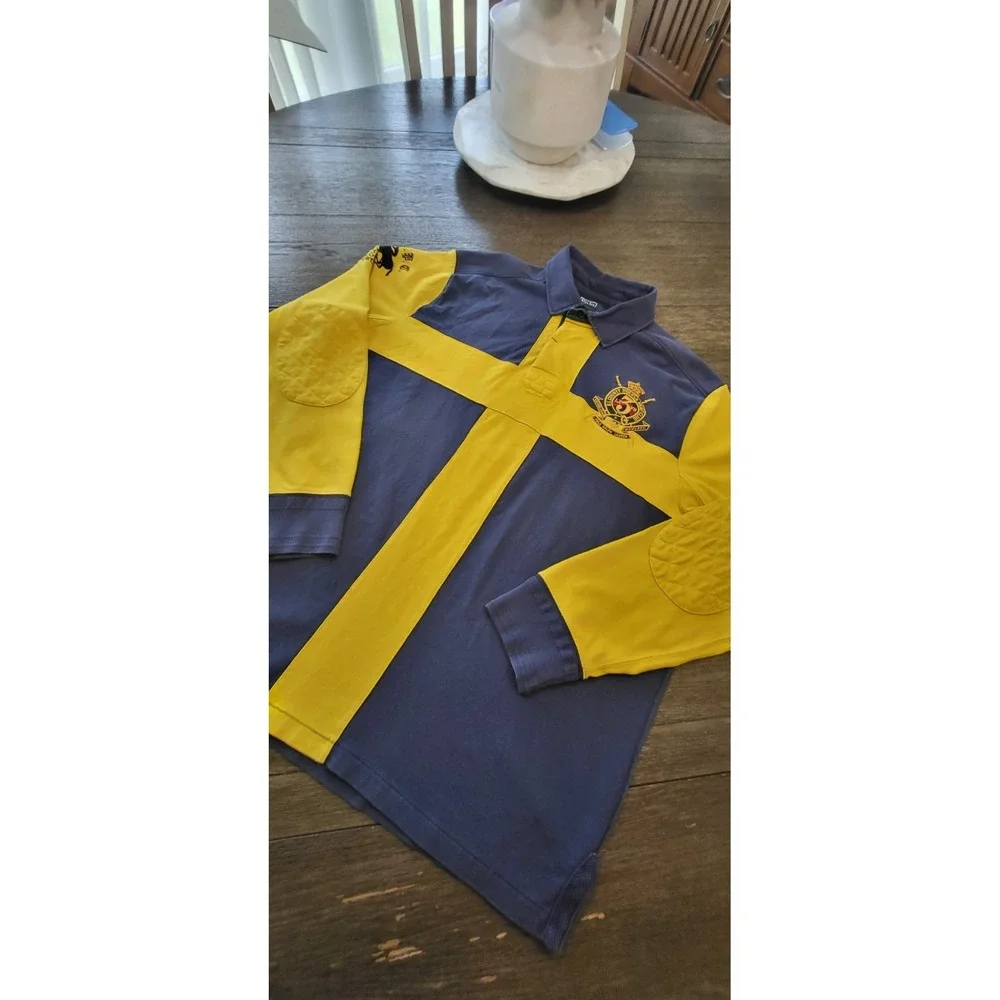 Vtg Rare Polo Ralph Lauren SWEDEN Rugby Long sleeve Shirt Size XL Stampede Pony - Picture 4 of 16
